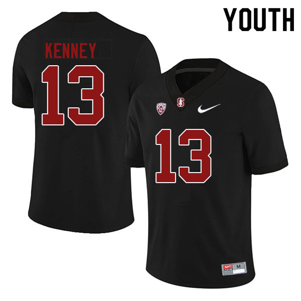 Youth #13 Emmet Kenney Stanford Cardinal College Football Jerseys Sale-Black - Click Image to Close